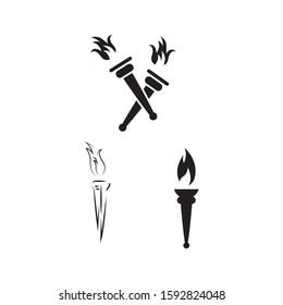 Torch icon Vector Illustration design Logo template