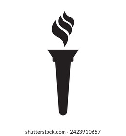 torch icon vector illustration design template