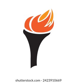 torch icon vector illustration design template