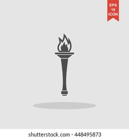 Torch icon - Vector Illustration EPS 10. Flat design style