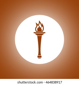 Torch icon - Vector Illustration EPS 10. Flat design style