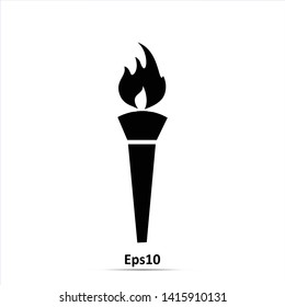 Torch icon. Vector Illustration. Eps10