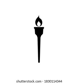 plantilla de logotipo de ilustración vectorial de icono de antorcha