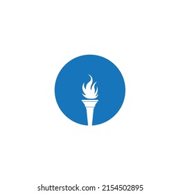 torch icon vector illustration logo design and backgraound.