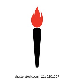 torch icon vector illustration logo design and backgraound.