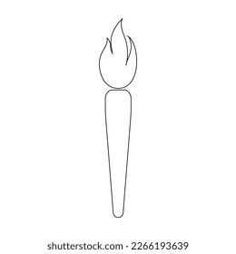 torch icon vector illustration logo design and backgraound.