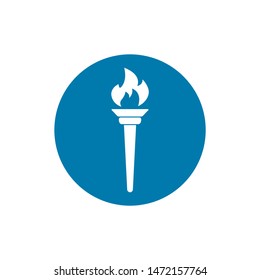 Torch icon Vector Illustration on the white background.