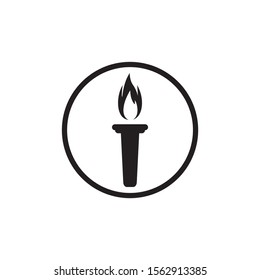 torch icon vector illustration sign