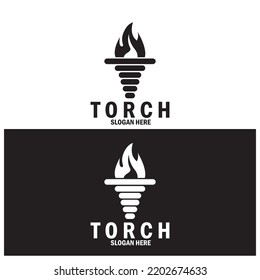 torch icon vector illustration template design