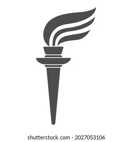 torch icon. Vector image for logos, websites, applications and thematic design, flat style.