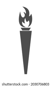 torch icon. Vector image for logos, websites, applications and thematic design, flat style.