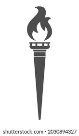 torch icon. Vector image for logos, websites, applications and thematic design, flat style.