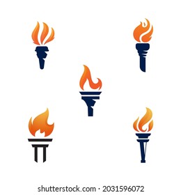 torch icon. Vector image for logos, websites, applications and thematic design