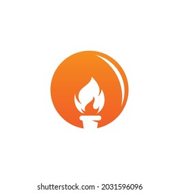 torch icon. Vector image for logos, websites, applications and thematic design