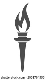 torch icon. Vector image for logos, websites, applications and thematic design, flat style.