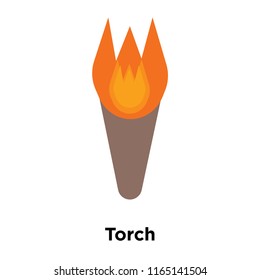 Torch icon vector isolated on white background, Torch transparent sign , historical stone age symbols