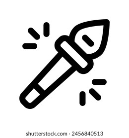 torch icon. vector line icon for your website, mobile, presentation, and logo design.
