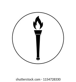 Torch icon - Vector, logo
