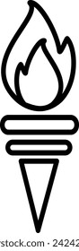 Torch icon vector. Replaceable vector design.