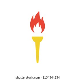 Torch icon vector icon. Simple element illustration. Torch symbol design. Can be used for web and mobile.