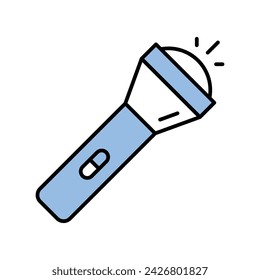 Torch icon vector strock illustration