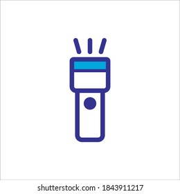 icono de antorcha, vector, plantilla, diseño de estilo de color
