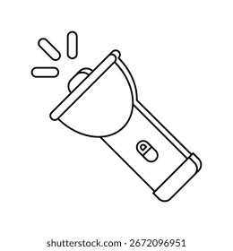 Ícone de tocha com fundo branco vetor ilustração stock