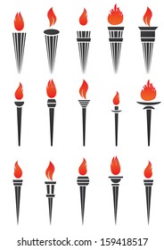 Torch icons set .