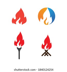 Plantilla vectorial de logotipo de ilustración de antorcha 