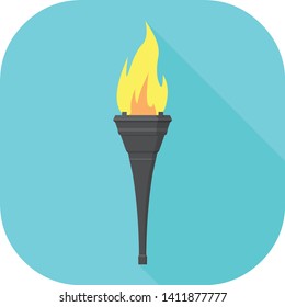 Torch Illustration Vector Flat Icon