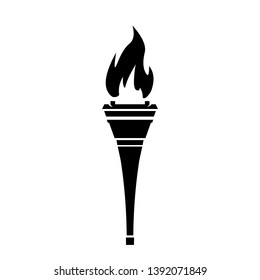 Torch Illustration Vector Icon Silhouette