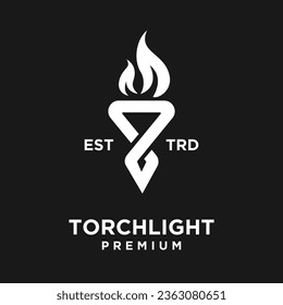 Torch infinity icon design illustration Template