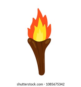 torch isolated illustration on white background