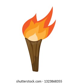 torch isolated illustration on white background