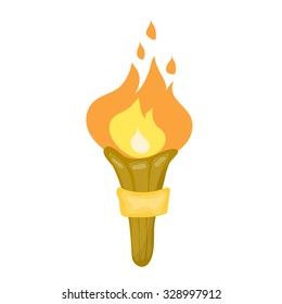 torch isolated illustration on white background