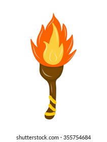 torch isolated illustration on white background