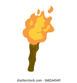 torch isolated illustration on white background