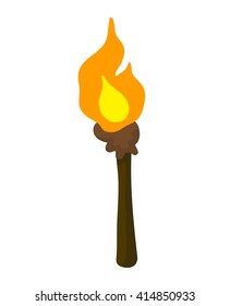 torch isolated illustration on white background