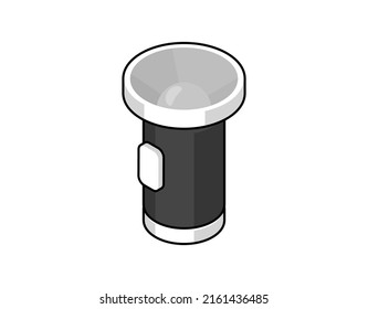 Torch isometric design icon. Vector web illustration. 3d colorful concept