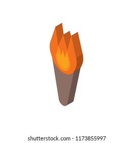 Torch isometric left top view 3D icon