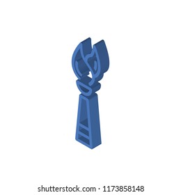 Torch isometric left top view 3D icon