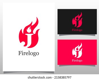 torch J letter logo design template. torch logotype vector unusual letter. Vector design template elements for your application or company.