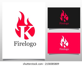 torch K letter logo design template. torch logotype vector unusual letter. Vector design template elements for your application or company.