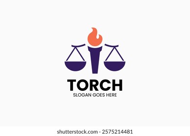 Torch Law Firm Logo. Vector Illustration