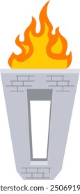 Torch Letter Alphabet Vector Element