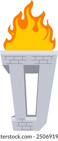 Elemento de Vector de alfabeto de letra de antorcha