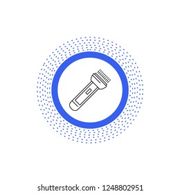 torch, light, flash, camping, hiking Line Icon. Vector isolated illustration