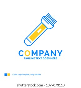 torch, light, flash, camping, hiking Blue Yellow Business Logo template. Creative Design Template Place for Tagline.