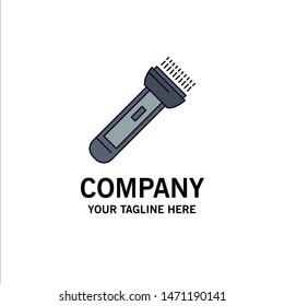 torch, light, flash, camping, hiking Flat Color Icon Vector. Vector Icon Template background