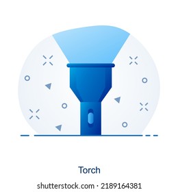 Torch And Light Icon Concept